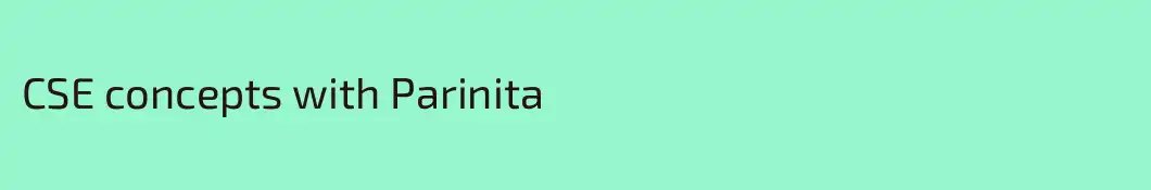 CSE concepts with Parinita